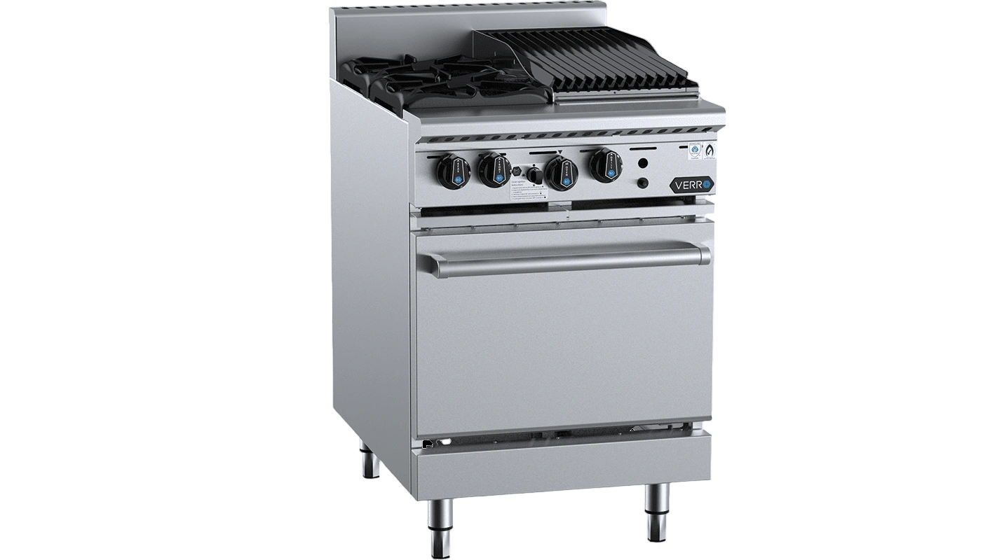 Verro VOV-SB2-CBR3 Oven + 2 Burners + 300mm Char Broiler – 600mm commercial kitchen equipment