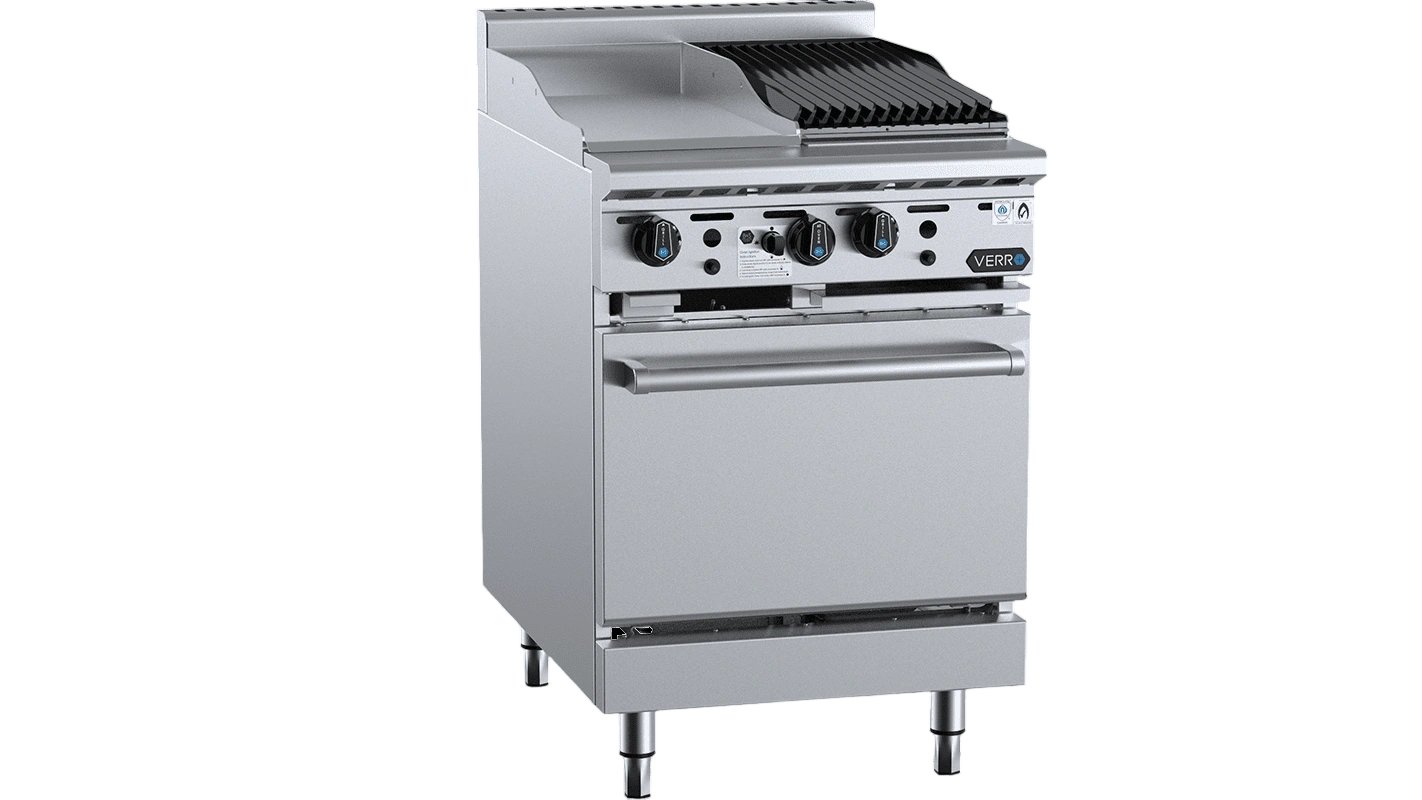 Verro VOV-GRP3-CBR3 Oven + 300mm Grill Plate + 300mm Char Broiler – 600mm commercial kitchen equipment