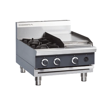 Cobra C6C-B 600mm Two Burner + 300mm Griddle Gas Cooktop – Bench Model commercial kitchen equipment