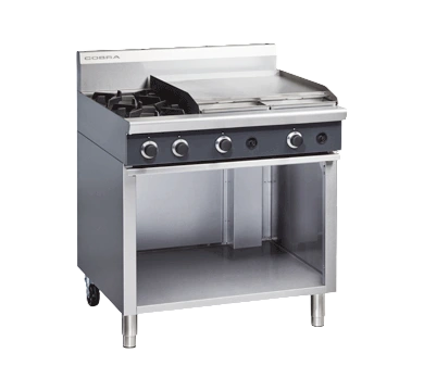 Cobra C9B 900mm Two Burner & 600mm Griddle Gas Cooktop – On Cabinet Base commercial kitchen equipment