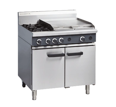 Cobra CR9B 900mm Two Burner + 600mm Griddle Gas Range with Static Oven commercial kitchen equipment
