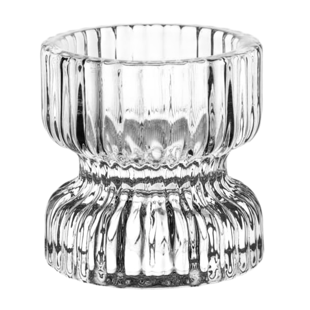 Olympia HZ331 Ridged Glass Tealight Holders – 6 Pack (52×52mm) commercial kitchen equipment