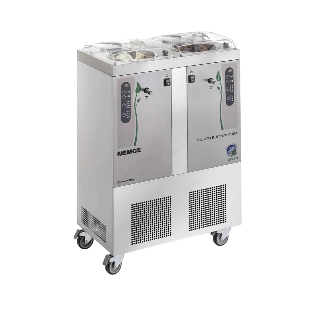 Nemox Gelato 5+5K Twin CREA I-Green – Double-Bowl Freestanding Gelato Machine commercial kitchen equipment