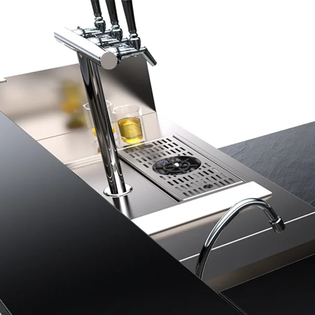 Simply Stainless SBM.BS.GR.6.0950 Beer Station with Glass Rinser – 950×600mm – SBM.BS.GR.0950