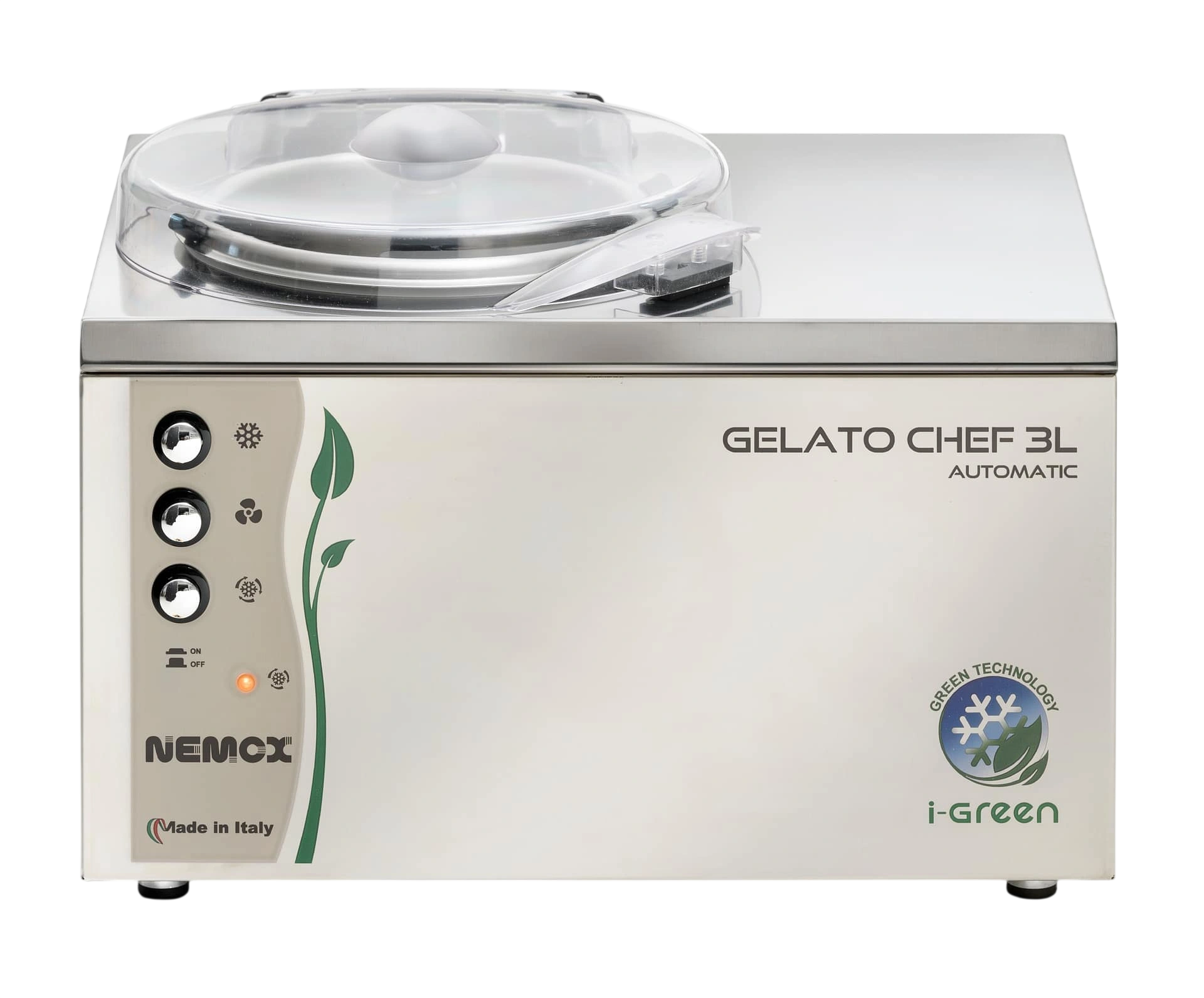 Nemox GELATO CHEF 3L AUTO I-GREEN Countertop Ice Cream Maker – 160 W, 30 rpm commercial kitchen equipment