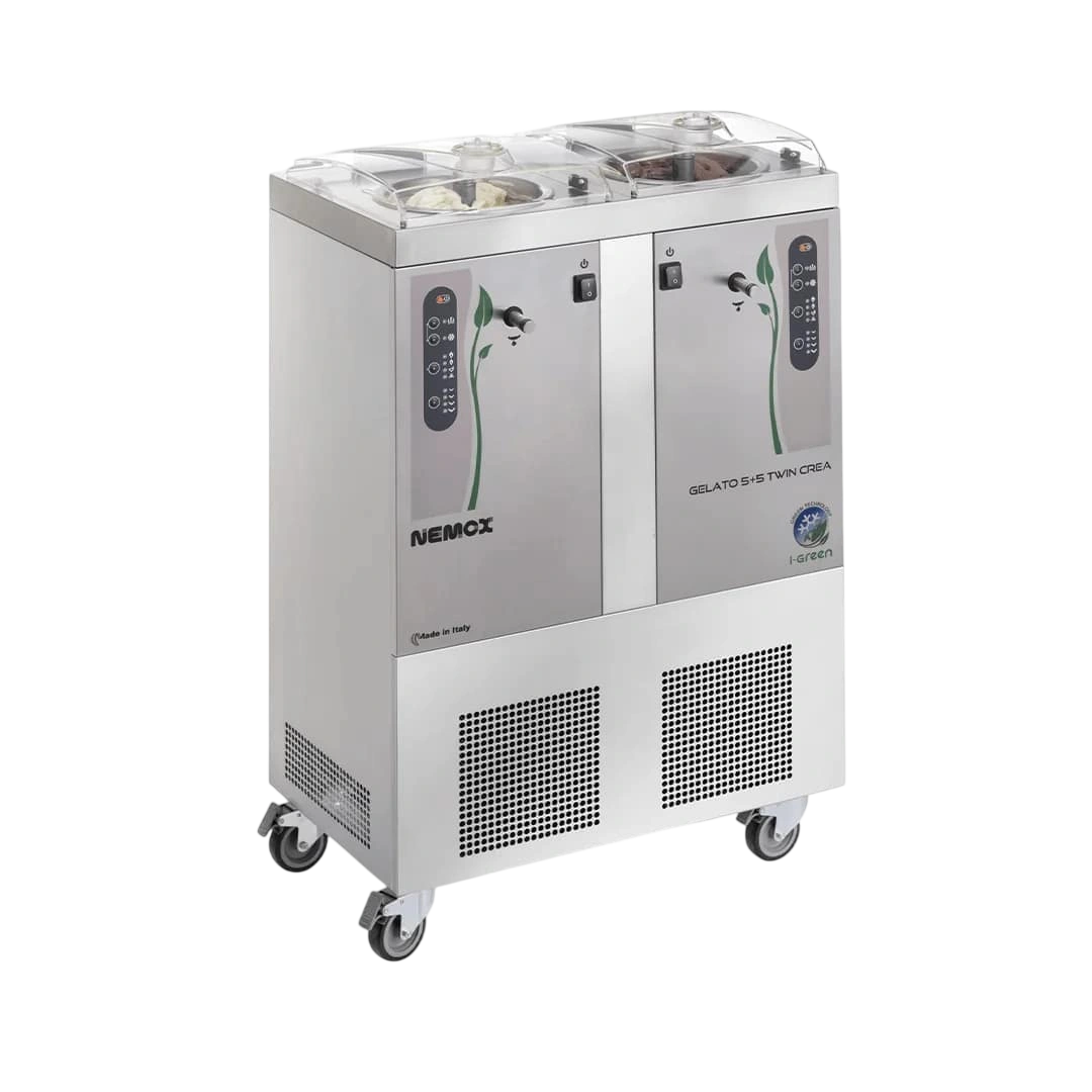 Nemox GELATO 5+5K TWIN CREA I-GREEN Ice Cream Maker – 950 W, 65 rpm commercial kitchen equipment