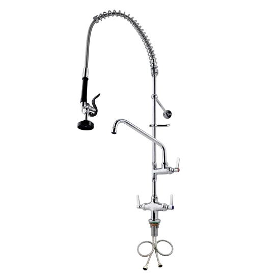 Kitchen Knock 622117 Commercial Pre-Rinse Faucet – Extra Long Hose, Deck Mounted commercial kitchen equipment
