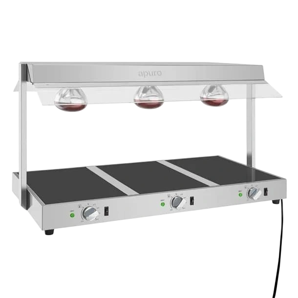 Apuro HT761-A Food Warmer with Gantry – 3× GN 1/1, 1.5kW commercial kitchen equipment