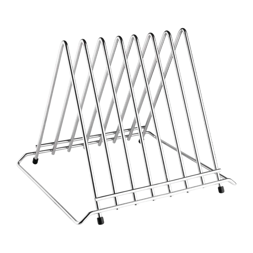 Hygiplas Stainless Steel Heavy Duty Chopping Board Rack - 7 Slots commercial kitchen equipment