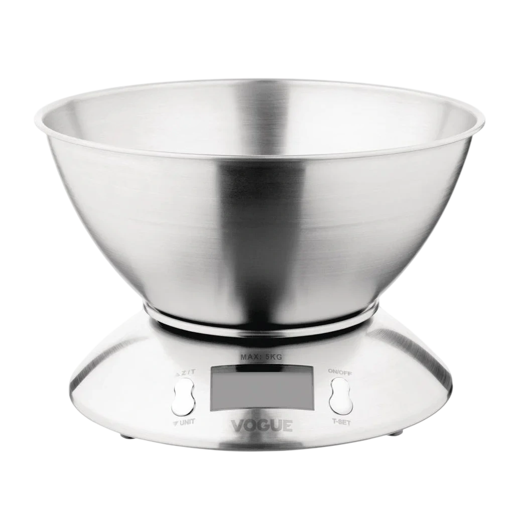 Vogue FS487 Digital St/St Bowl Scale 5kg Grad 1g kg/lbs
