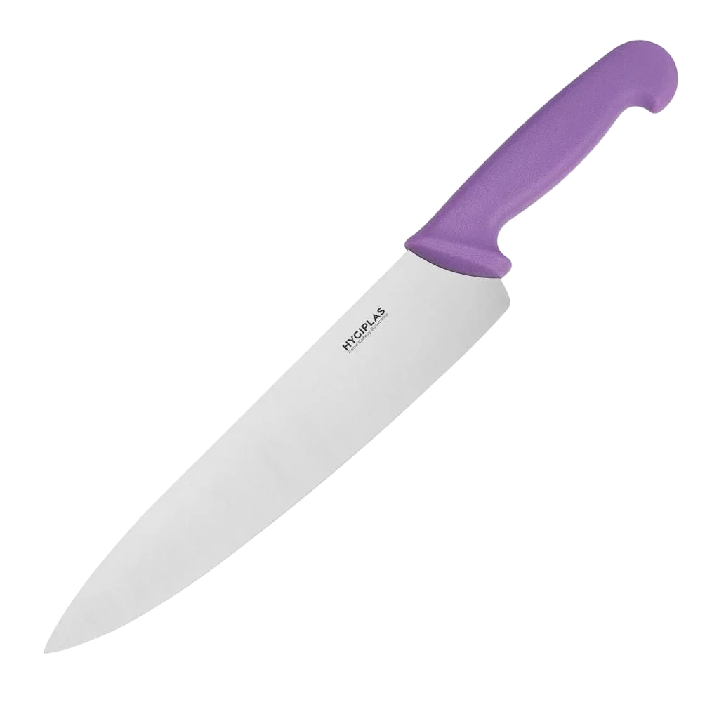 Hygiplas Cooks Knife Purple - 250mm 10" commercial kitchen equipment
