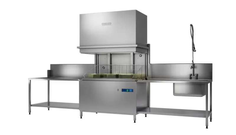 Hobart UXTH hood type utensil washer 1240x700mm rack stainless steel commercial unit, Australia – KW Commercial Kitchen