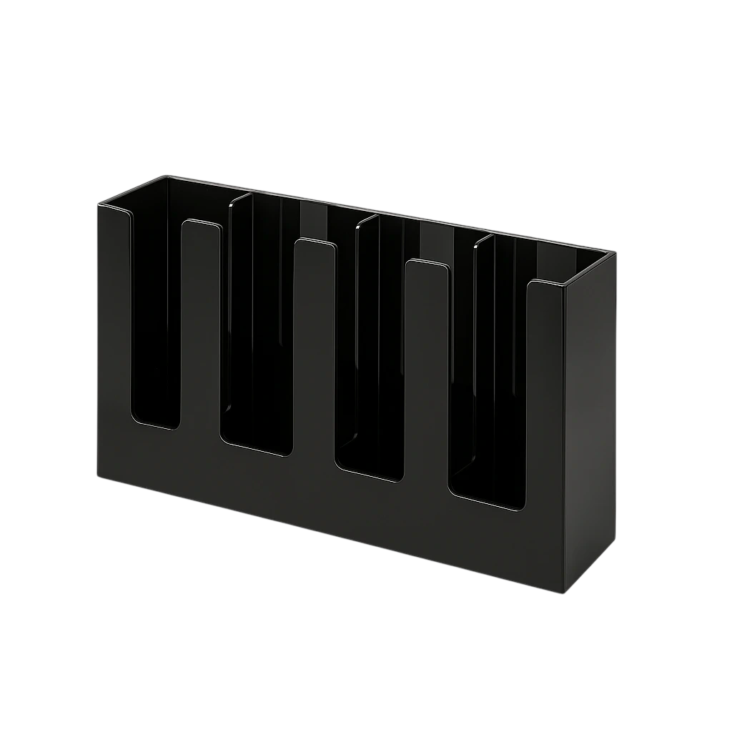 Kitchen Knock 420922 4-Grid Slanted Polycarbonate Cup Holder