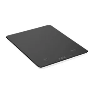 Vogue FS488 digital black rectangular kitchen scale 10kg capacity tempered glass LED display – top view, Australia