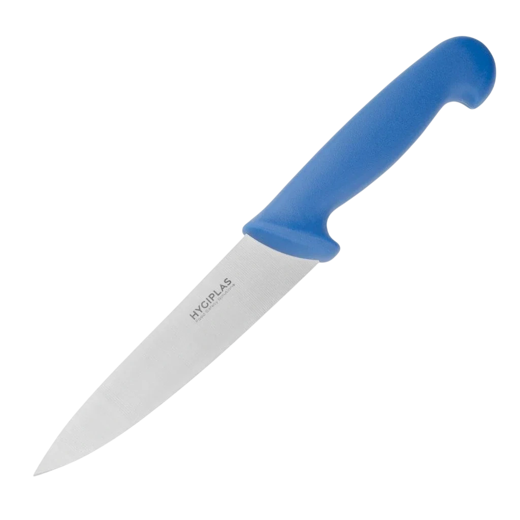 Hygiplas Cooks Knife Blue - 155mm 6 1/4" commercial kitchen equipment