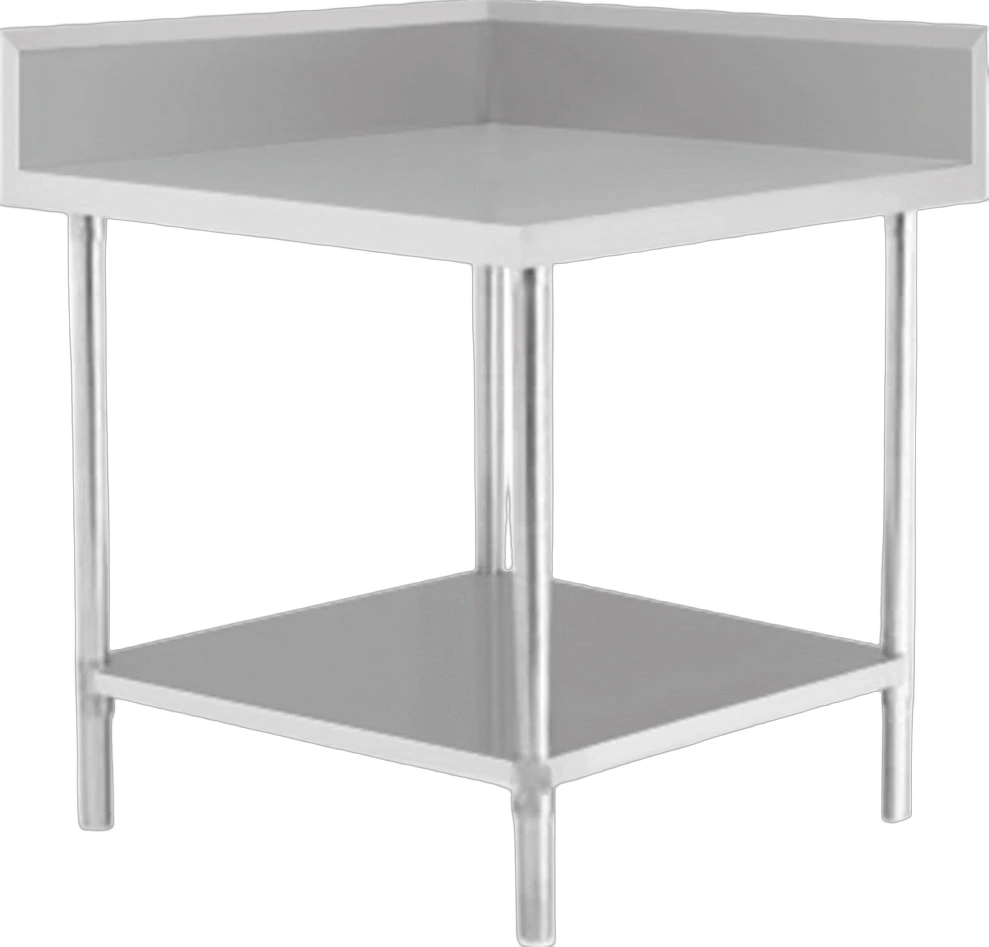 Corner Bench with Splash Wall & Undershelf – 621849