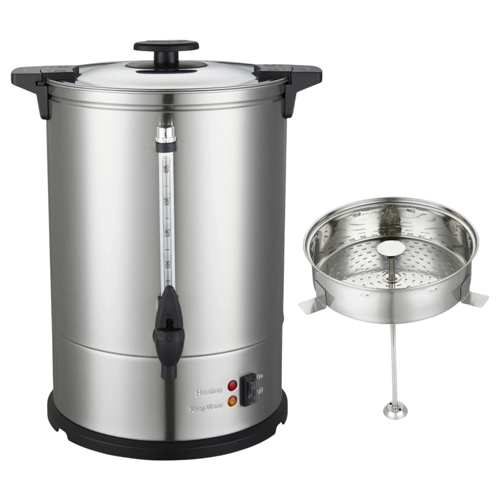 Kitchen Knock 622267 8L Stainless Steel Coffee Percolator – 225 × 225 × 470mm