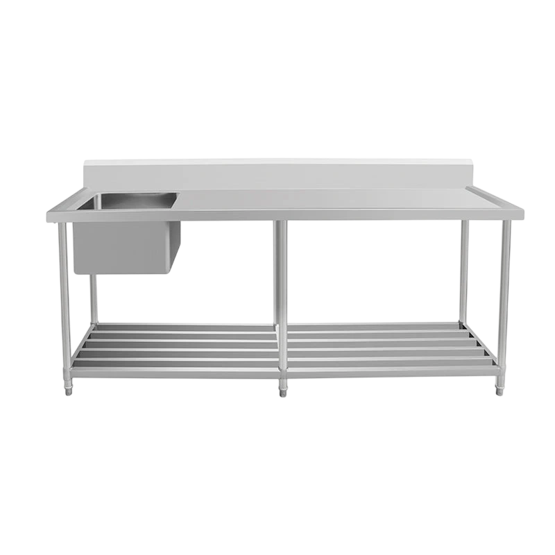 Kitchen Knock 622308 Single-Sink Bench – Right Sink, 700mm Depth, ASS-1270R