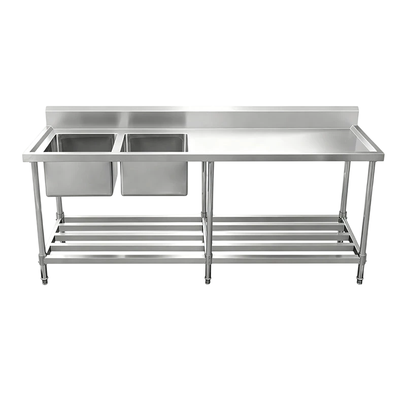 Kitchen Knock 622323 Double-Sink Bench – Left Bowls, 600mm Depth, ASD-1560L