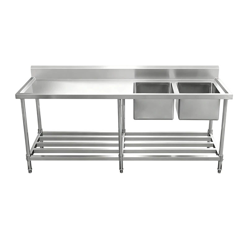 Kitchen Knock 622337 Double-Sink Bench – Right Bowls, 700mm Depth, ASD-2170R