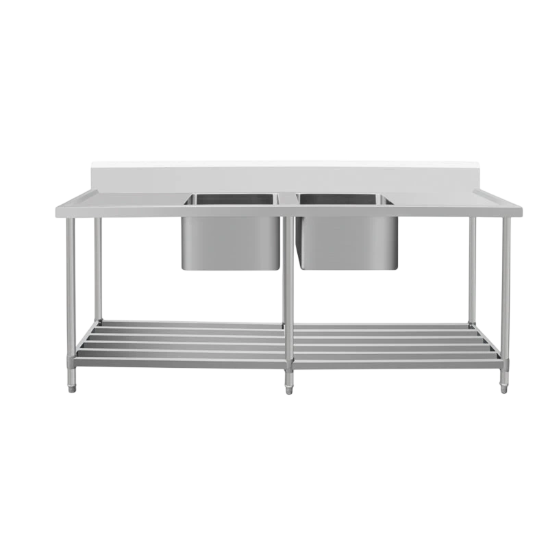 Kitchen Knock 622319 Double-Sink Bench – Centre Bowls, 700mm Depth, ASD-1570C