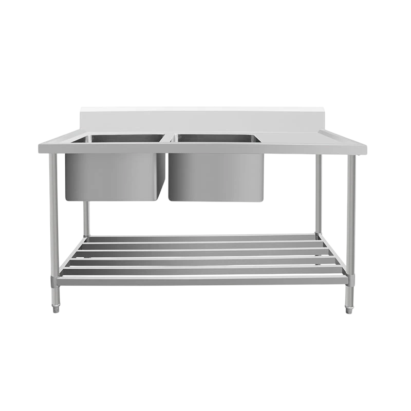 Kitchen Knock 622326 Double-Sink Bench – Left Sinks, 600mm, ASD-2460L