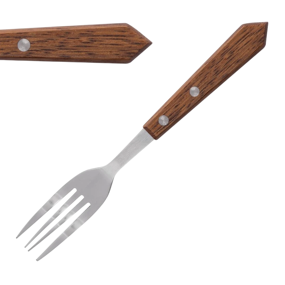 Olympia C137 Steak Forks Acacia Handle 101mm (Box 12)