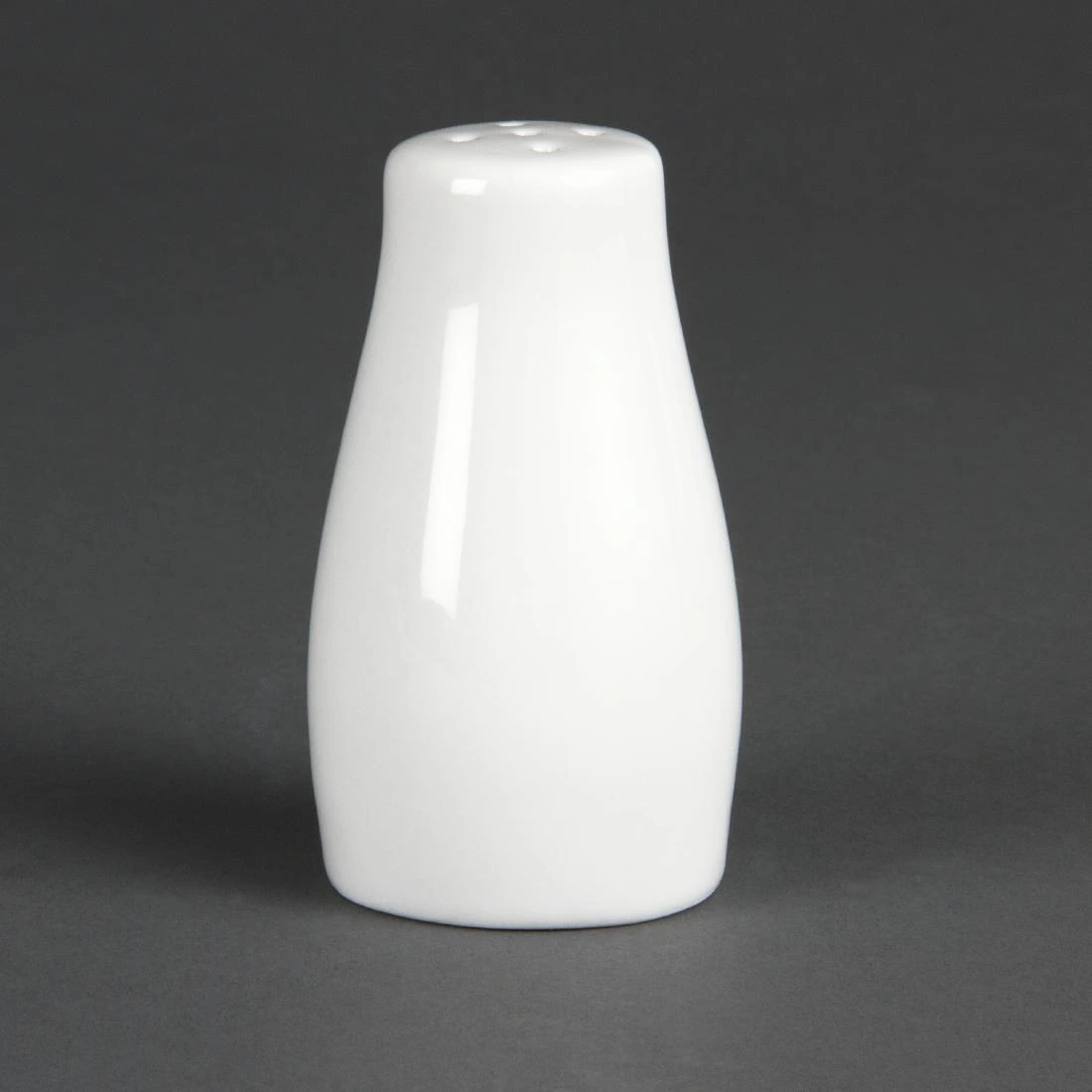Olympia C214 Whiteware Pepper Shaker - 90mm 3 1/2" (Box 12)