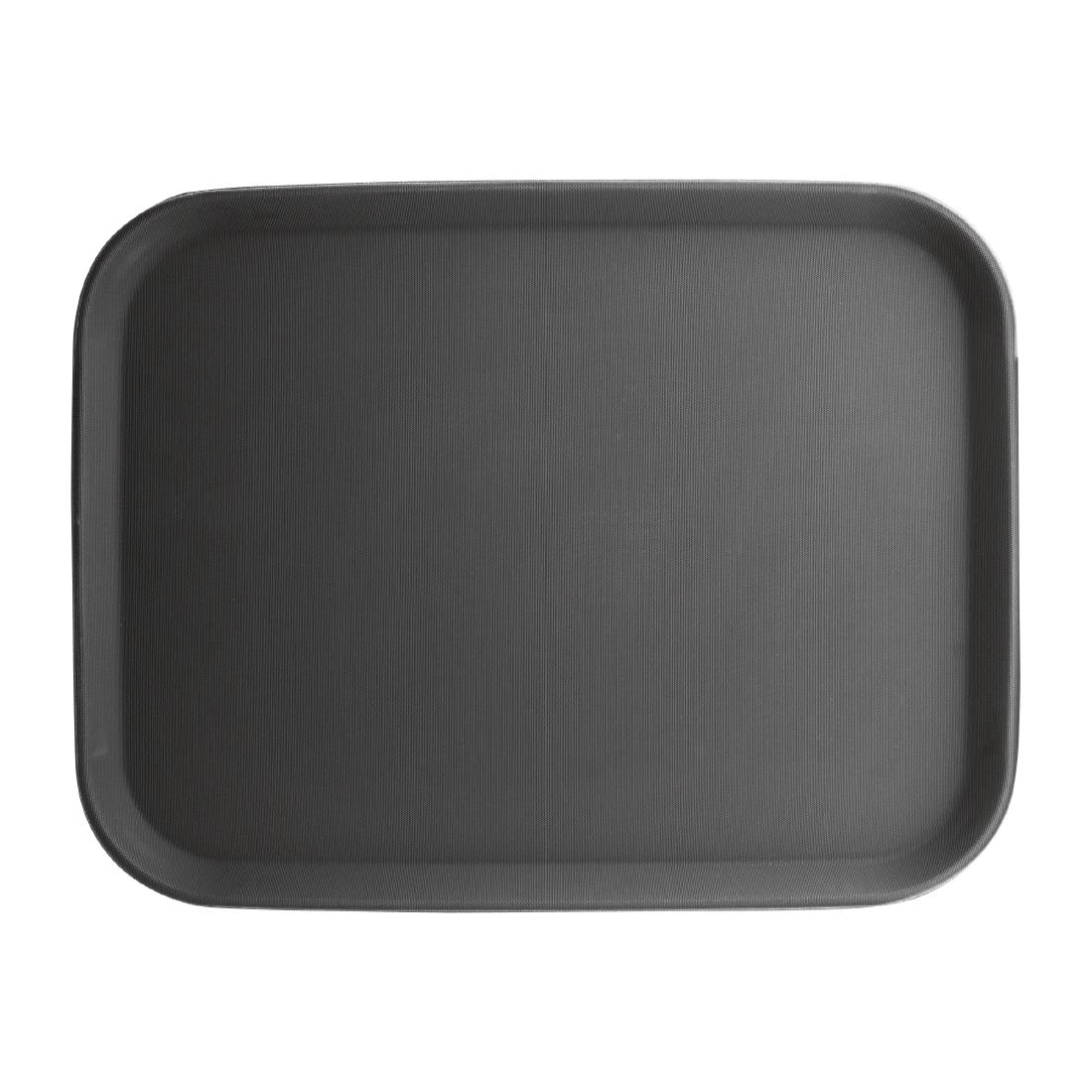 Olympia C559 Kristallon Rectangular Tray Black Anti-Slip Plastic 356x458mm