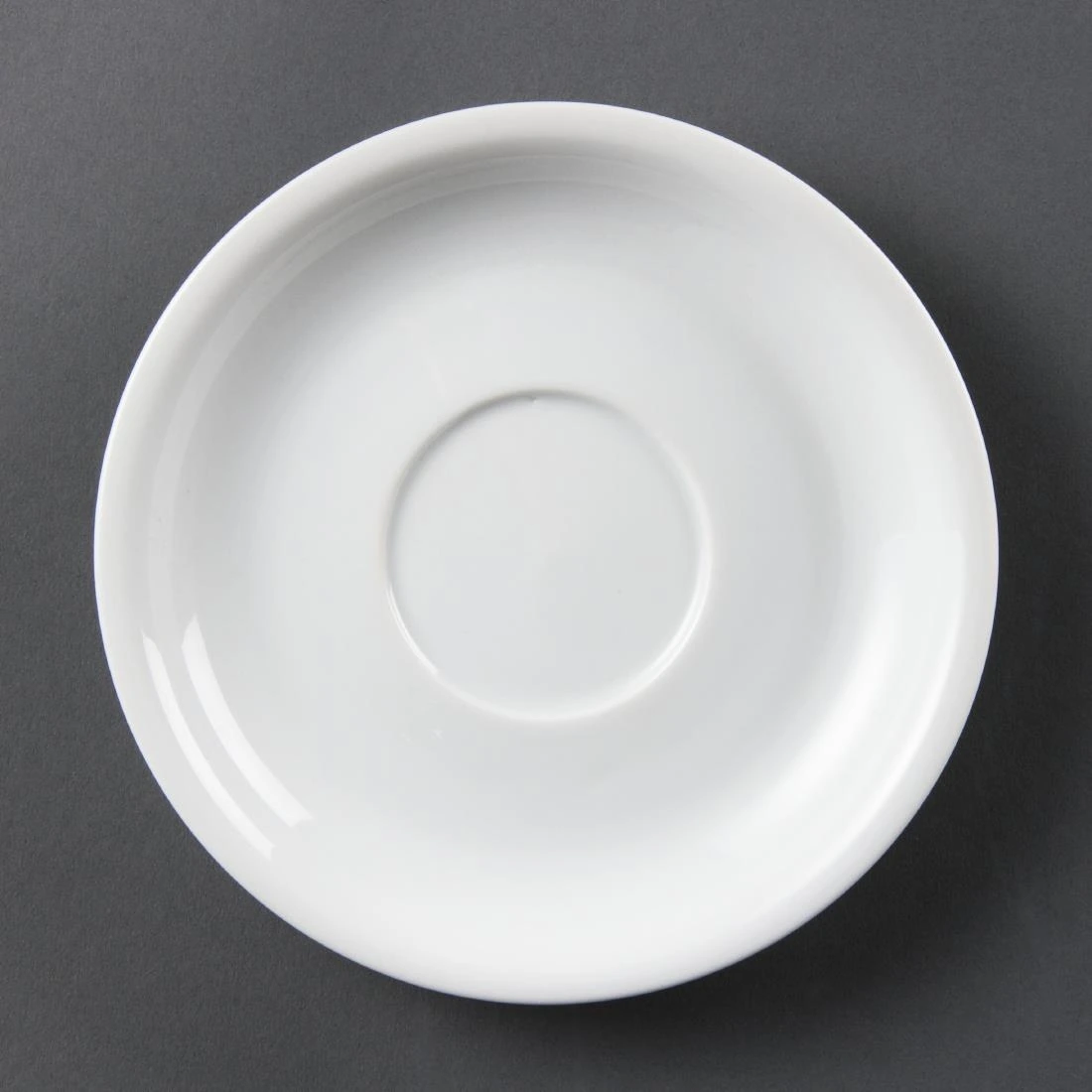 Olympia CB463 Whiteware Cappuccino Saucer – 160mm, Pack of 12