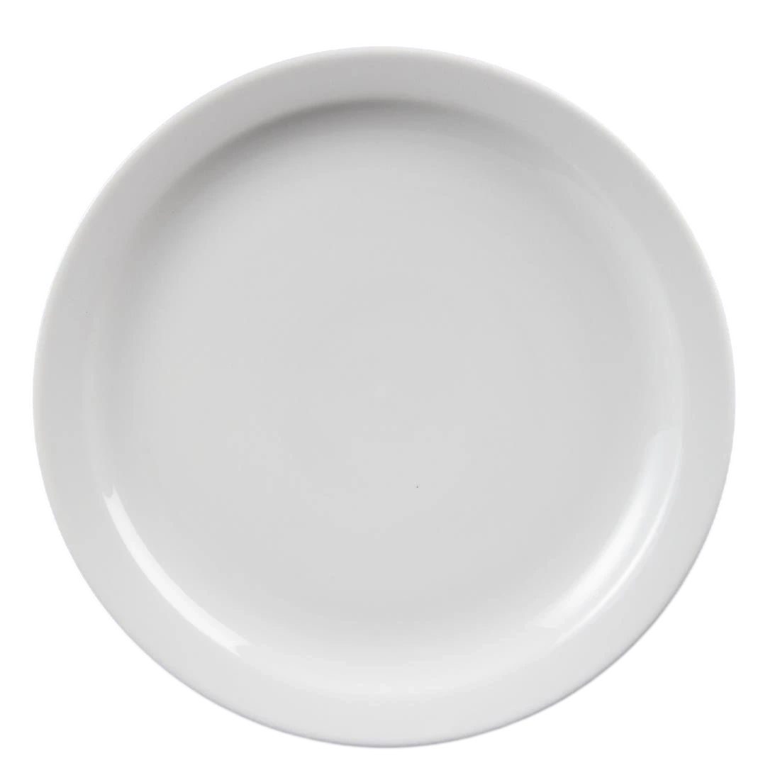 Olympia Narrow Rim Plate 25cm White Porcelain Pack 12 CB490