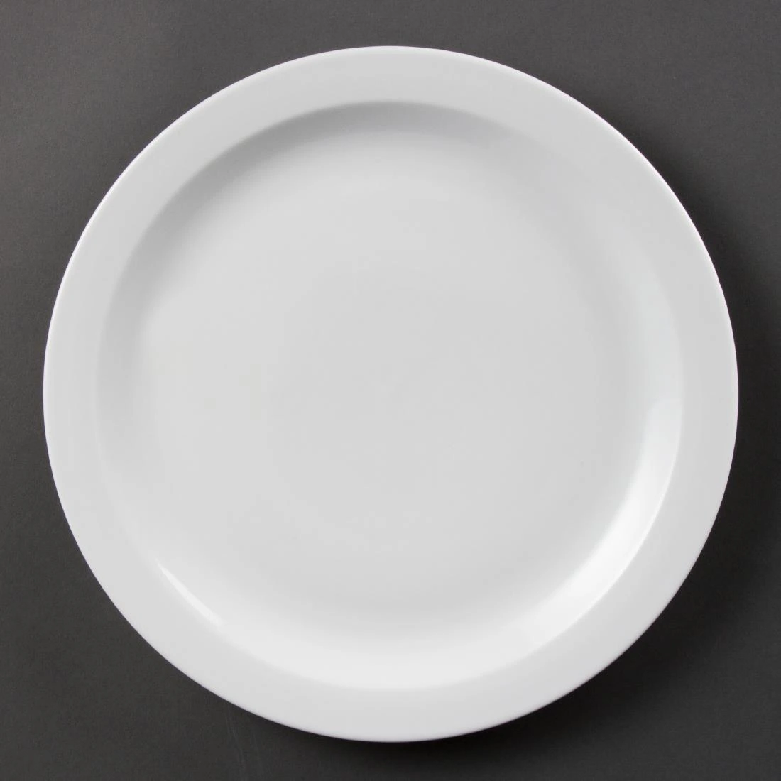 Olympia Narrow Rim Plate 28cm White Porcelain Pack 6 CB491
