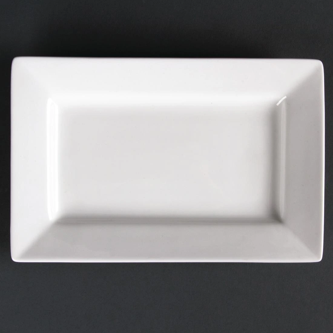 Olympia CD629 Lumina Wide Rim Rectangular Plate - 200x130mm 7 3/4x5" (Box 6)
