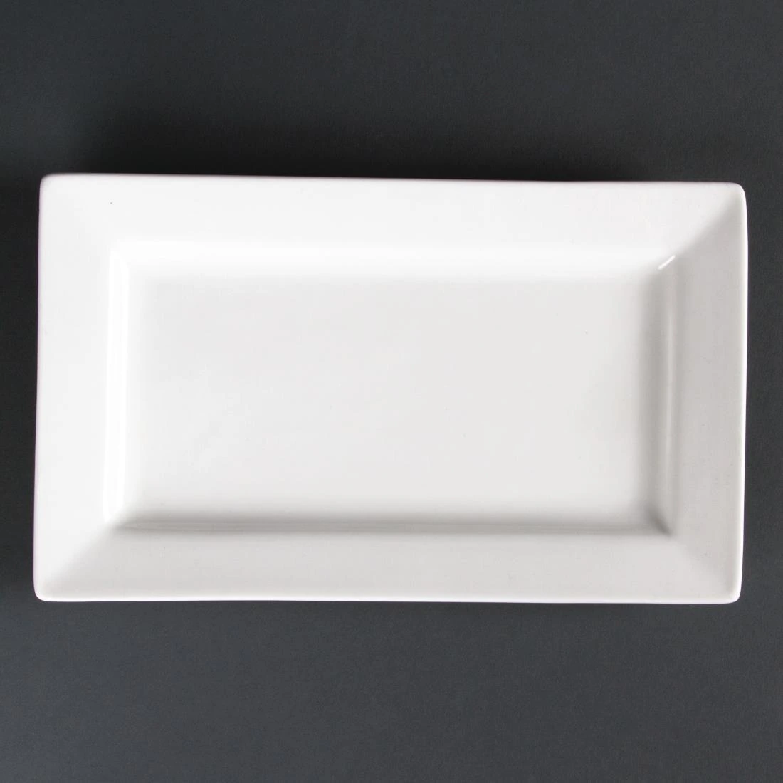 Olympia CD630 Lumina Wide Rim Rectangular Plate - 257x155mm 10x6" (Box 4)