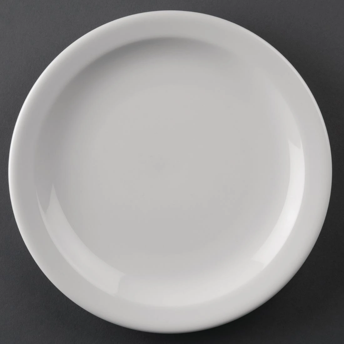 Olympia Narrow Rim Plate 205.00mm 26.00mm 205mm White Pack 12 CF362