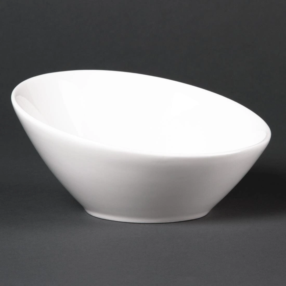 Olympia CF383 Porcelain Sloping Bowl – 250mL, Pack of 6