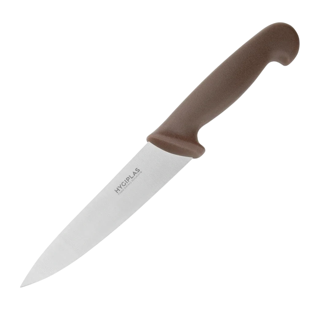 Hygiplas Cooks Knife Brown - 155mm 6 1/4" commercial kitchen equipment