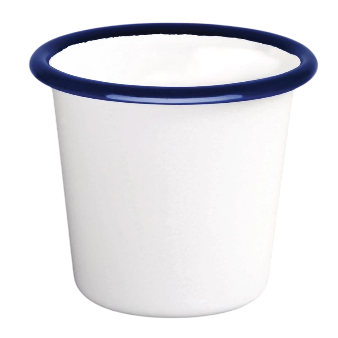 Olympia Enamel White/Blue Sauce Cup 115mL Pack 6 DC383