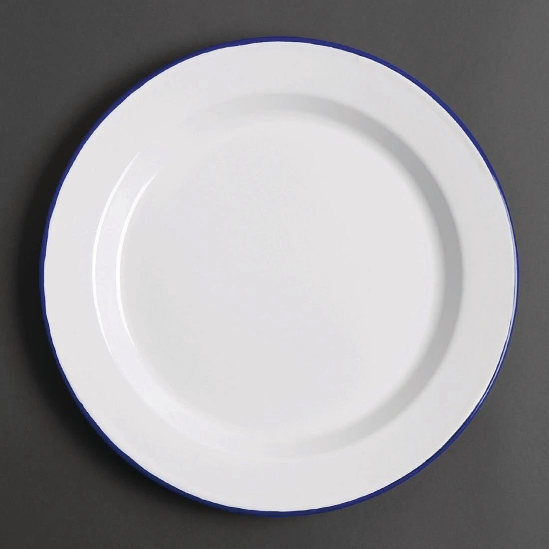 Olympia Dinner Plate 25mm 300mm White/Blue Pack 6 DC388