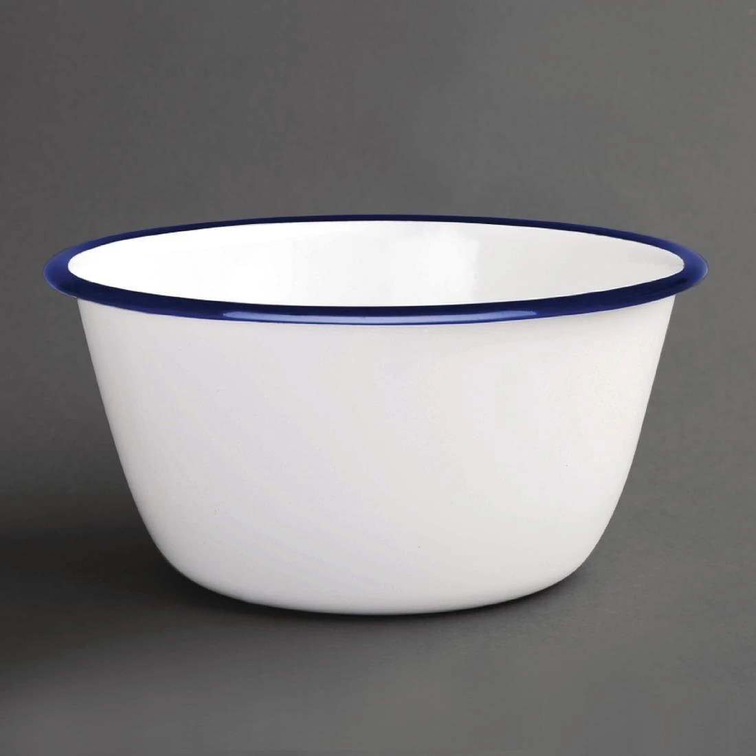 Olympia Pudding Bowl 75mm 155mm White/Blue Pack 6 DC389