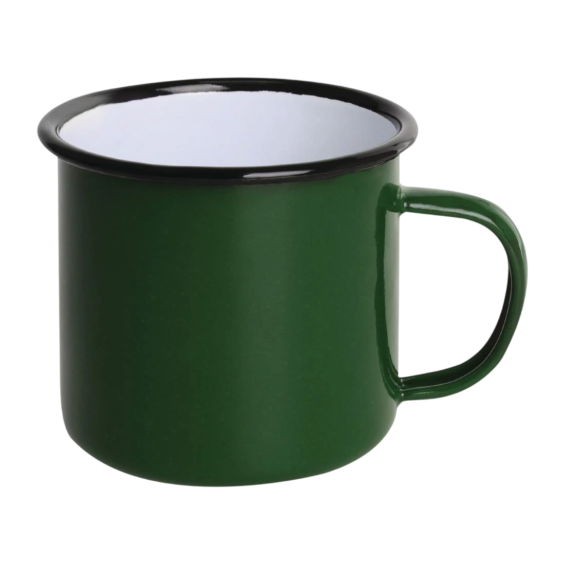 Olympia DC396 Enamel Green/Black Mug - 350ml 12.25oz (Box 6)