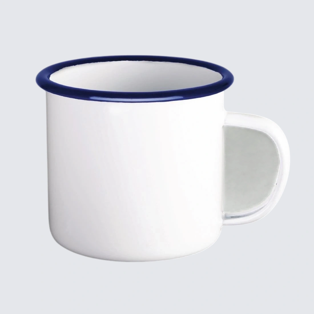 Olympia DC398 Enamel White/Blue Large Soup Mug - 670ml 23.5oz (Box 6)