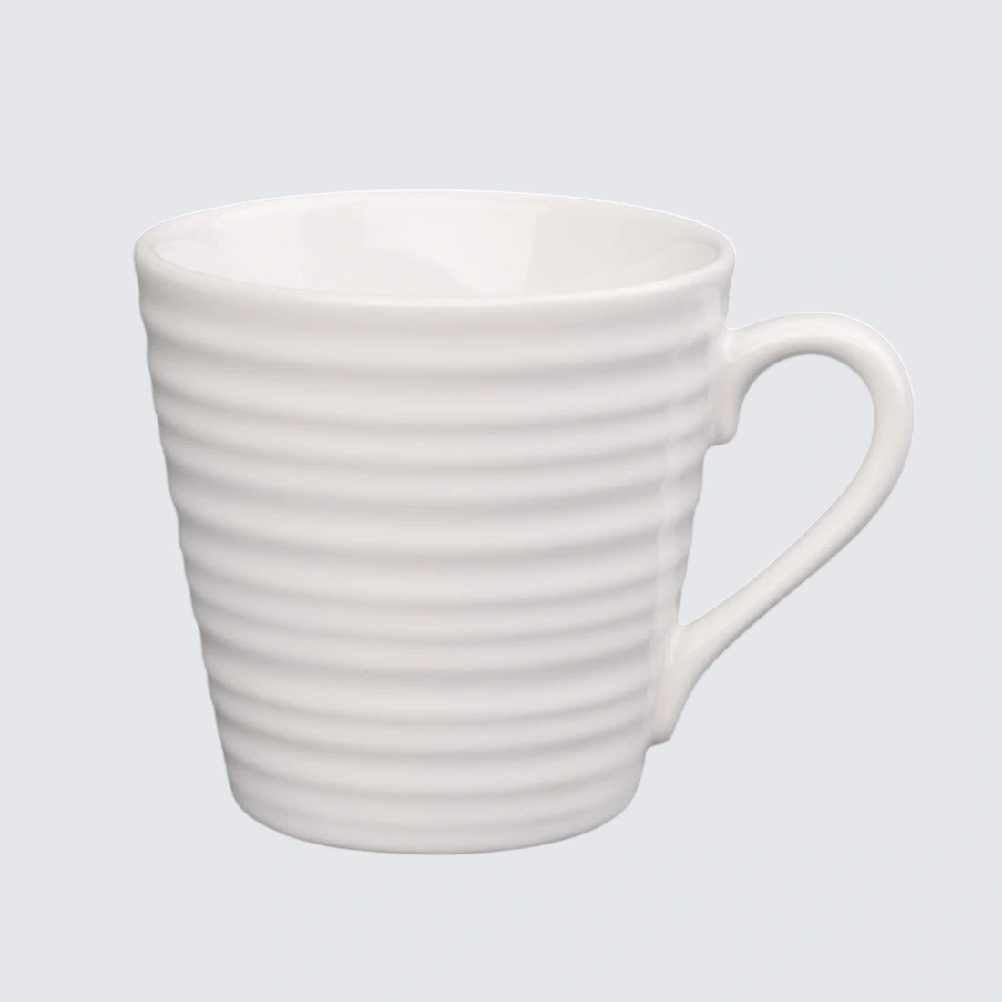 Olympia Cafe Mug White Ripple 340mL Pack 6 DH633