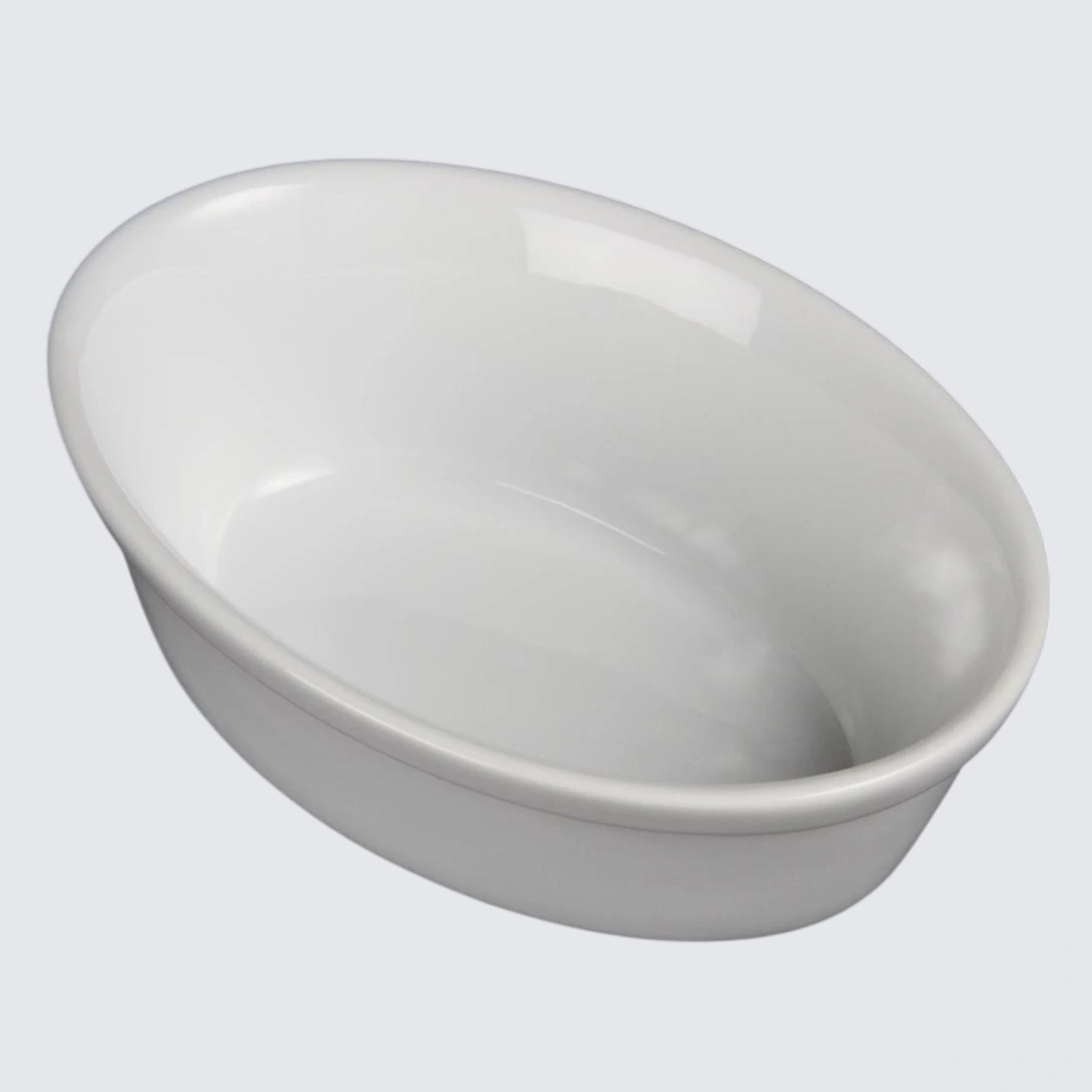 Olympia DK807 Whiteware Oval Pie Bowl - 52x161x116mm 2x6.3x4.5" (Box 6)