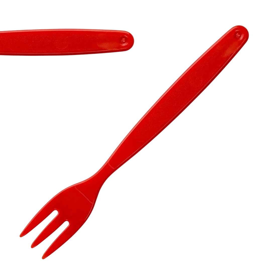 Olympia DL118 red polycarbonate fork, pack of 12