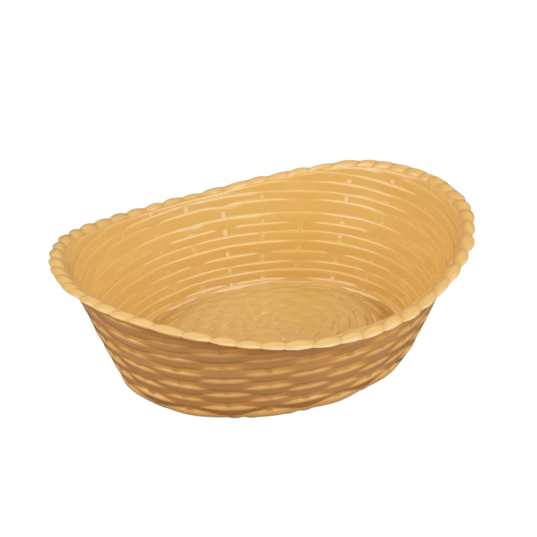 Olympia DP219 Kristallon Oval Polypropylene Basket - 260x215mm 10 1/4x8 1/4"