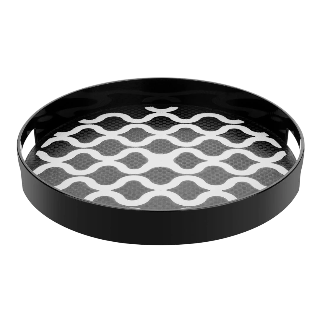 Olympia DP664 Kristallon PC Round Non Slip Tray with Handles 300mm