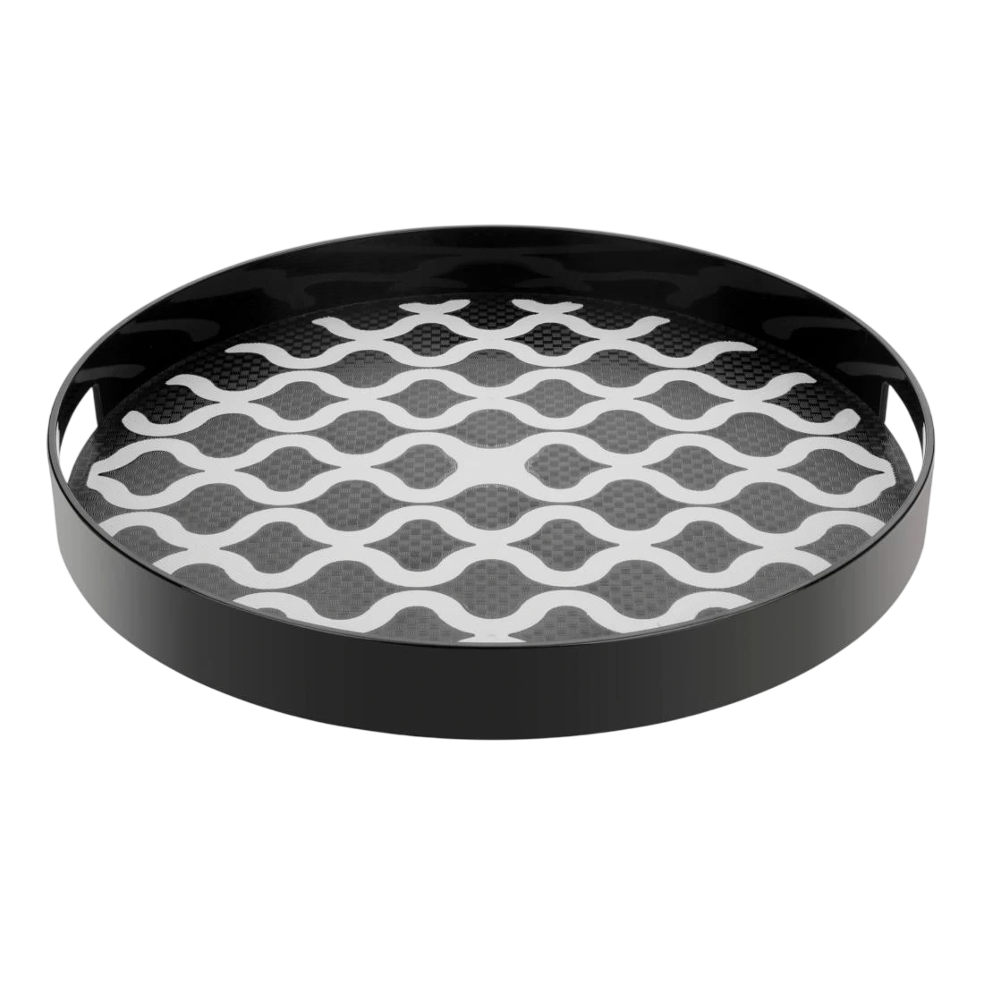Olympia DP665 Kristallon PC Round Non Slip Tray with Handles 355mm