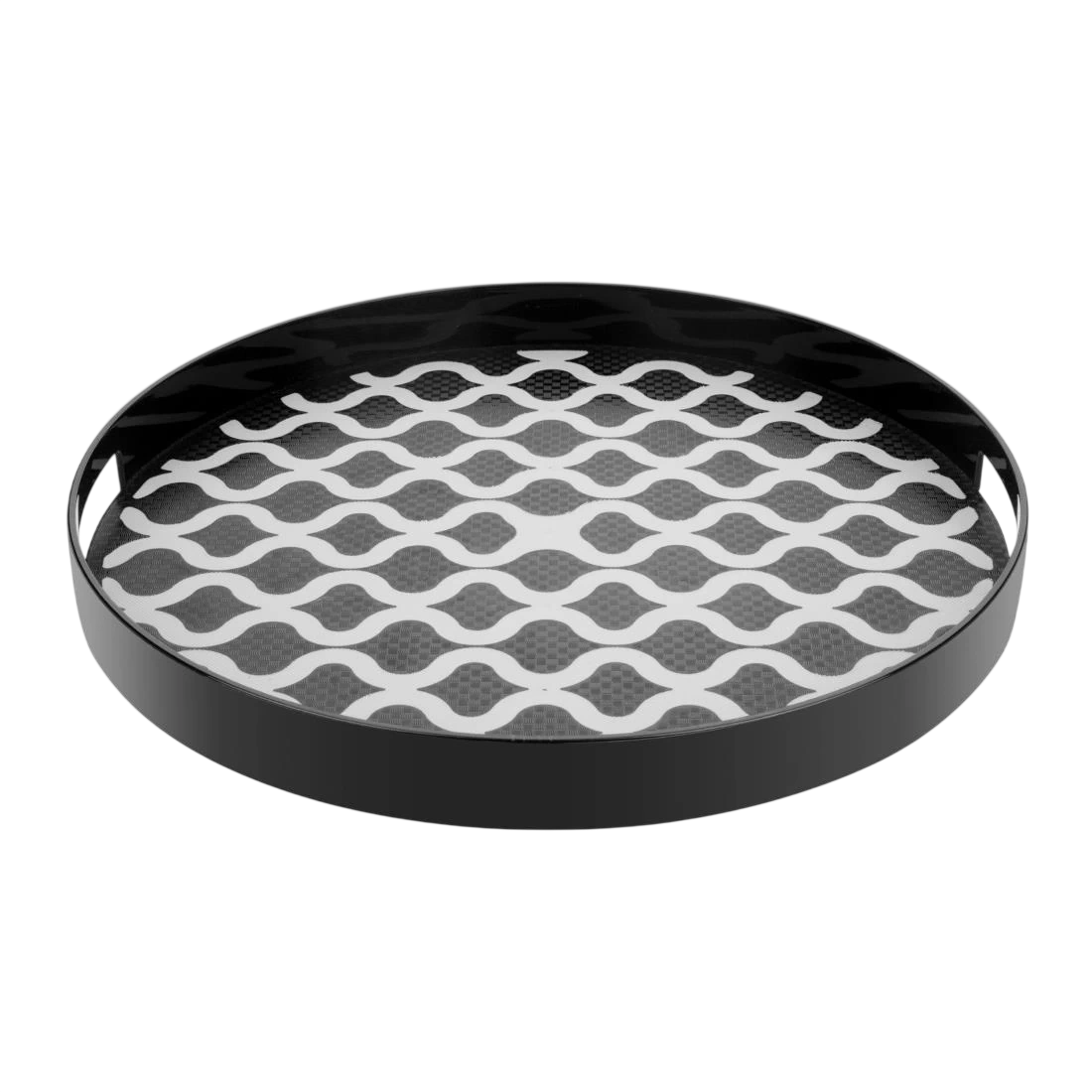 Olympia DP666 Kristallon PC Round Non Slip Tray with Handles 405mm
