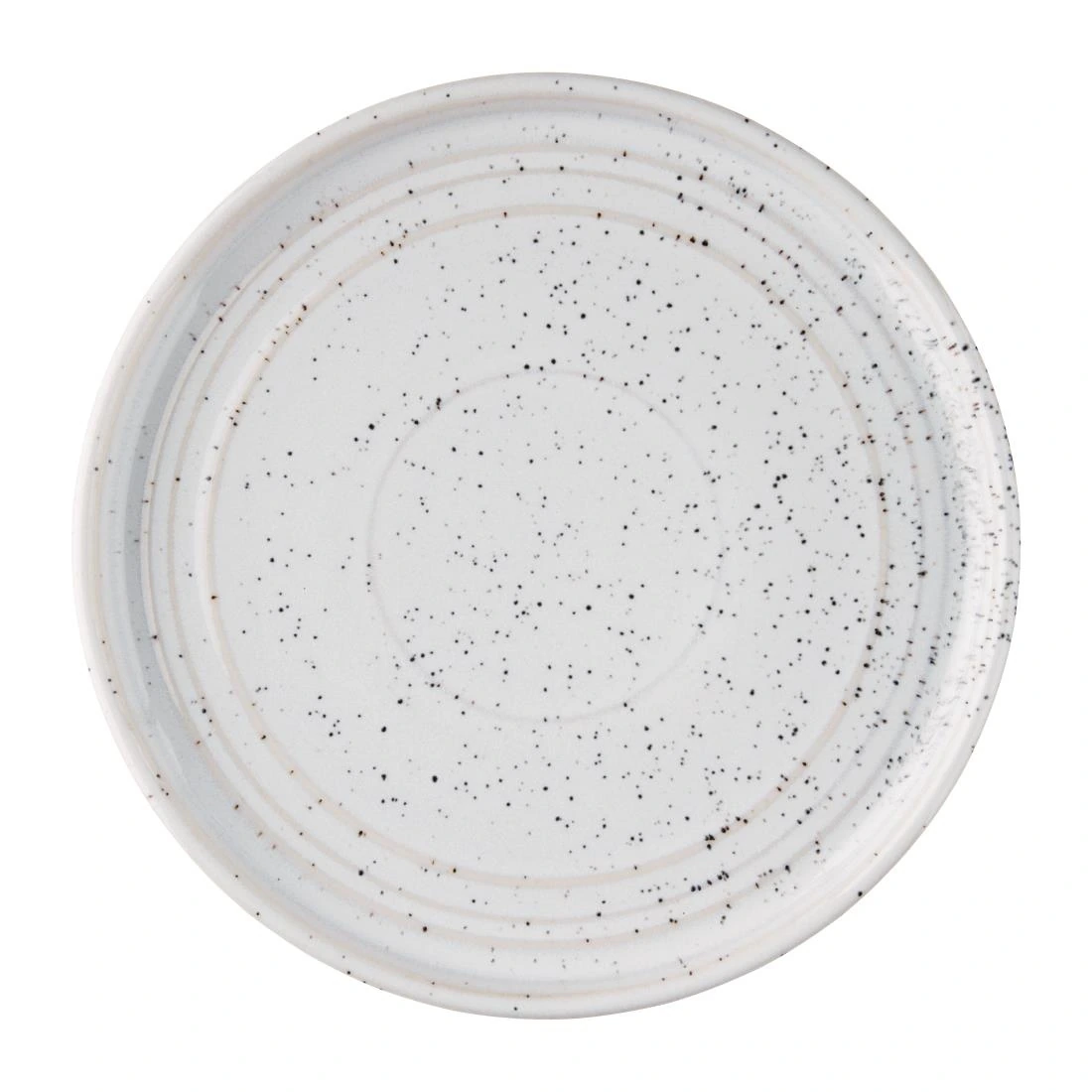 Olympia FD902 Cavolo White Speckle Flat Round Plate - 180mm (Box 6)
